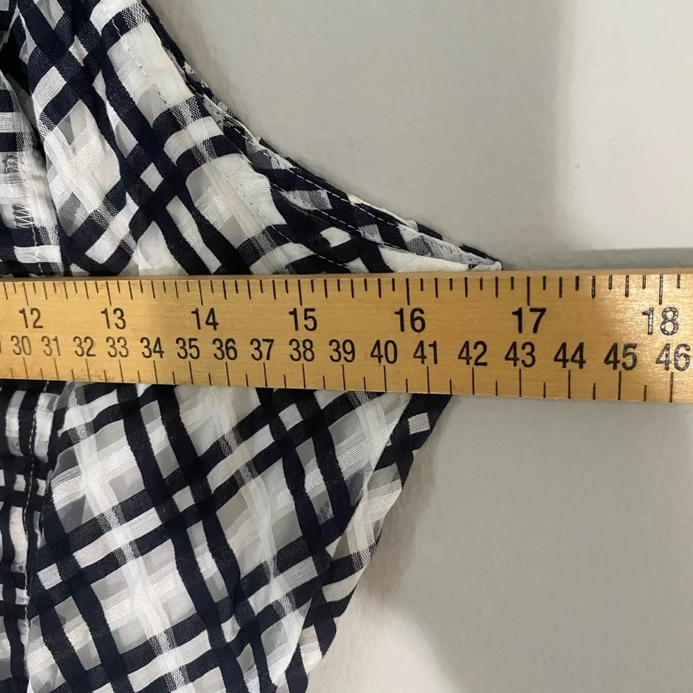 NWT  Anthropologie‎  Maeve Plaid Mini Retro Sundress Blk/White Size 10. Rt $170